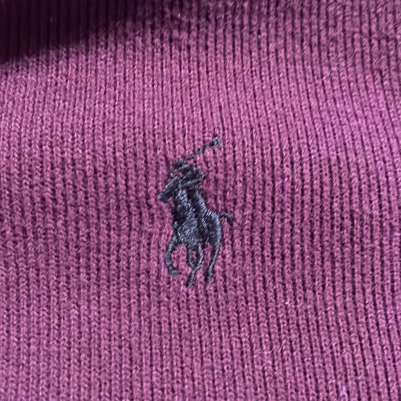 Polo By Ralph Lauren Mens Maroon Shawl Collar Pullover - Picture 7 of 7